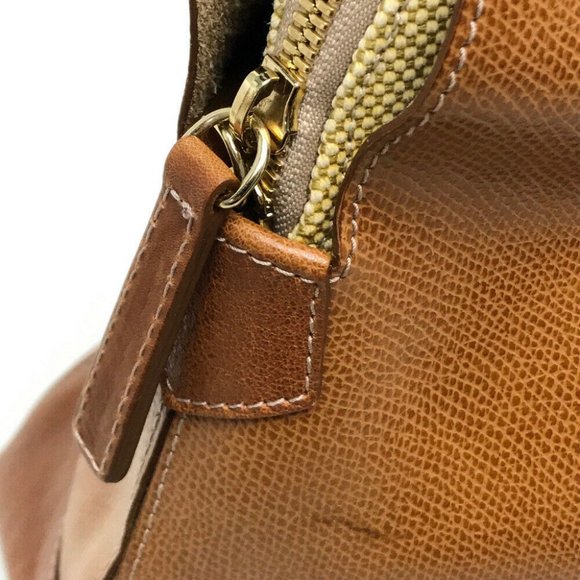 FURLA Shoulder Bag Hand Bag Canvas / Leather Brown - Picture 10 of 10